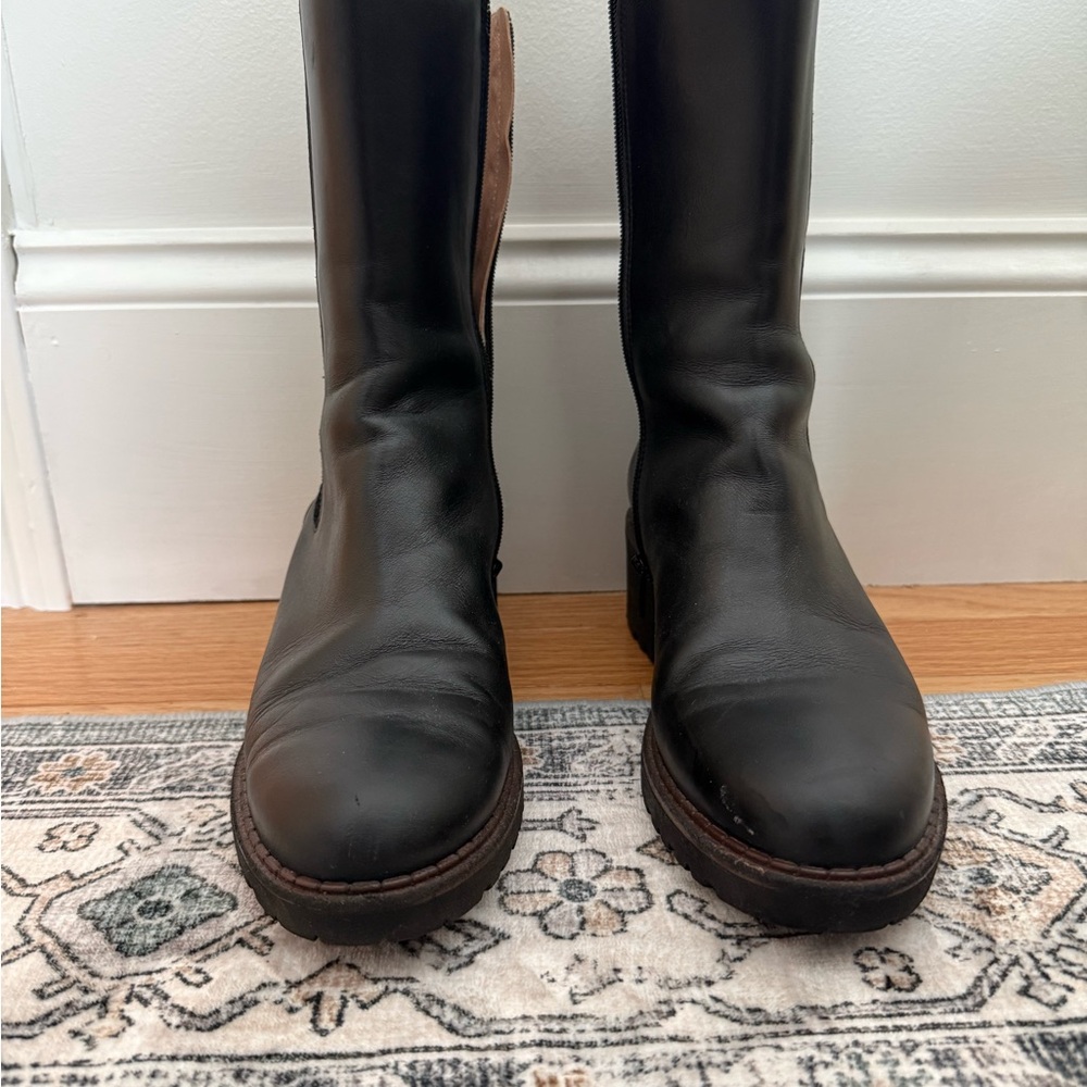 Women’s Italian Black Leather Boots - Picture 2 of 9